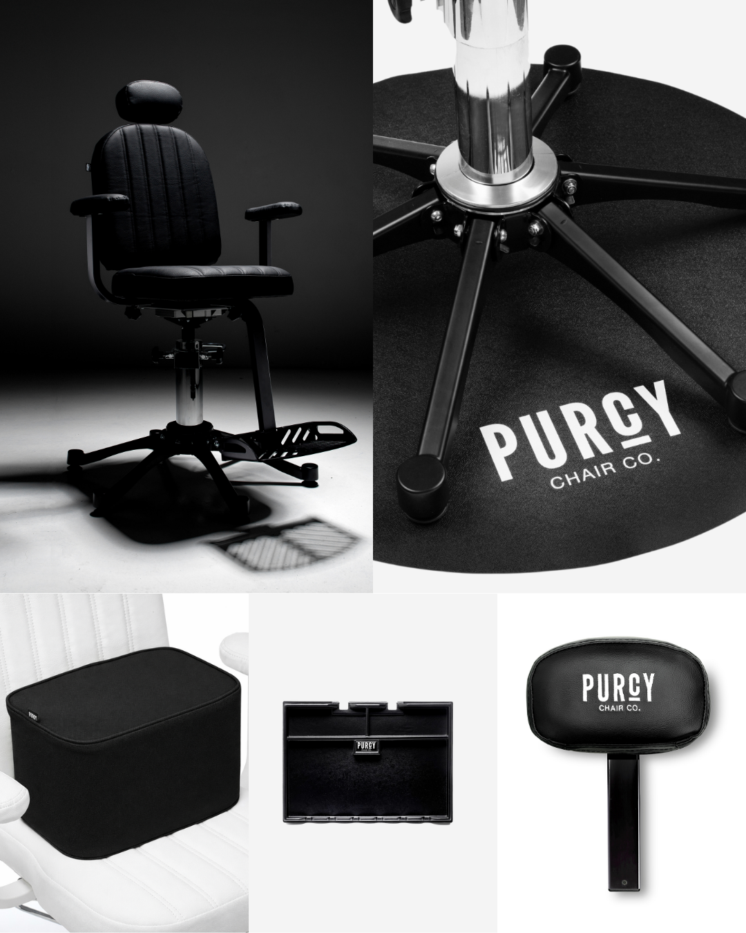 Purcy Chair Elite Bundle in Black